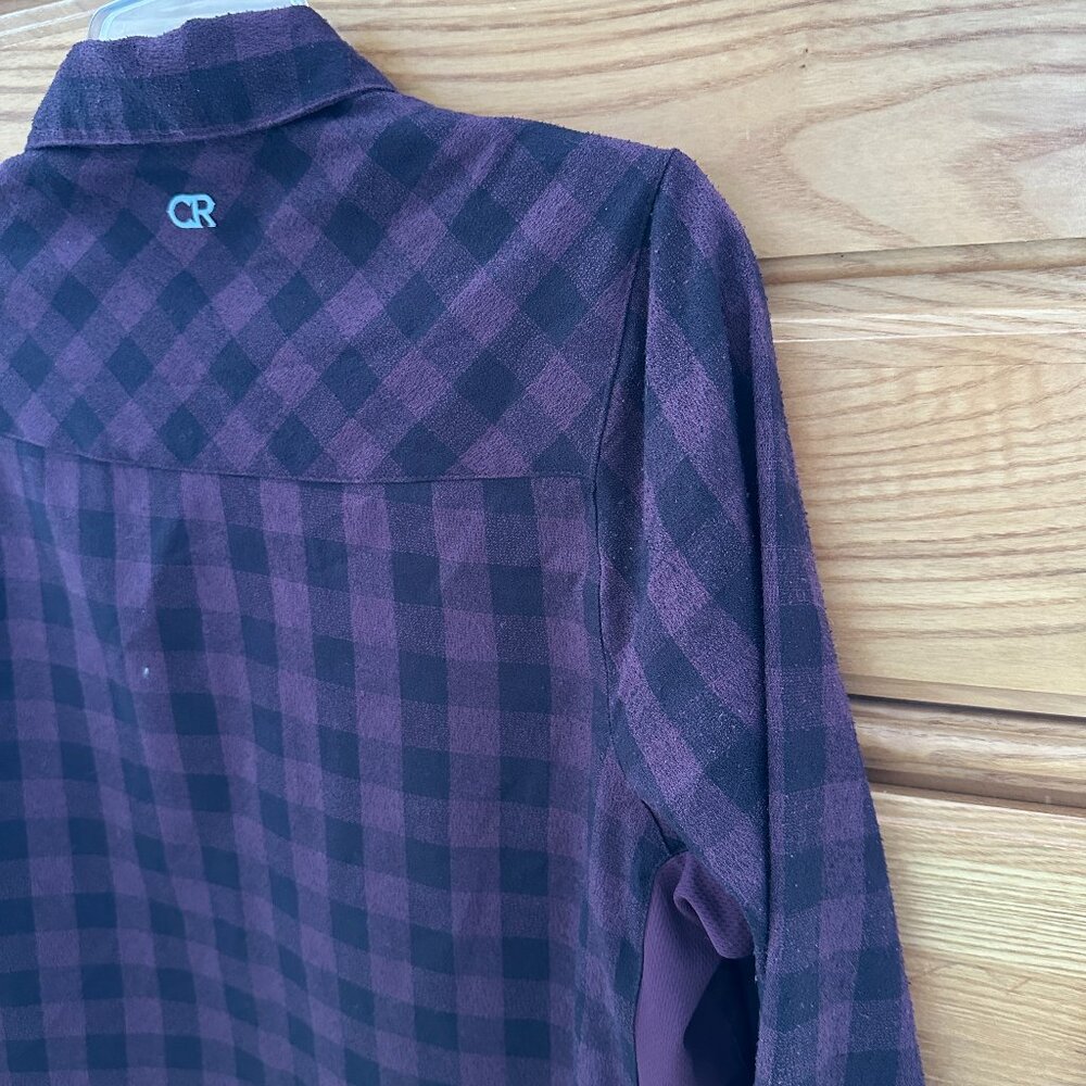 💜Club Ride Apparel Liv'n Technical Flannel Women's Plum Purple Womens Large GUC